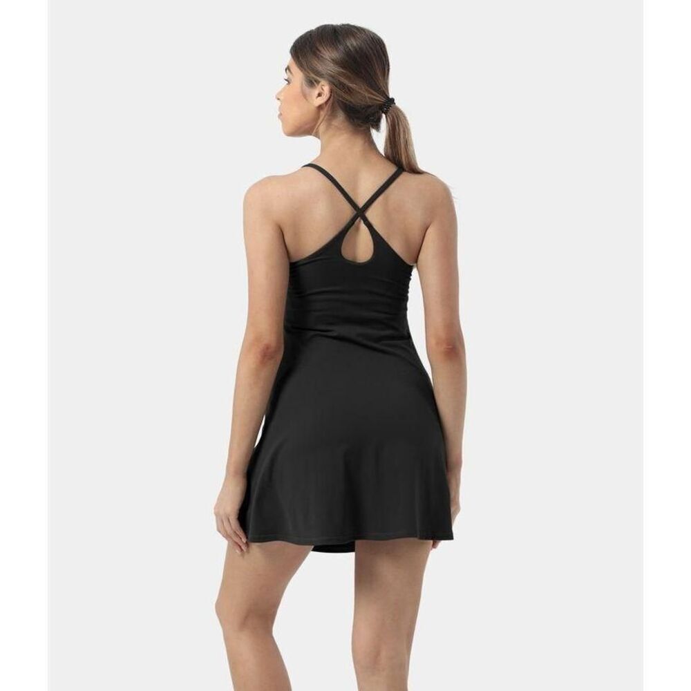 Halara Versatile Black Spaghetti Strap Dress size XL